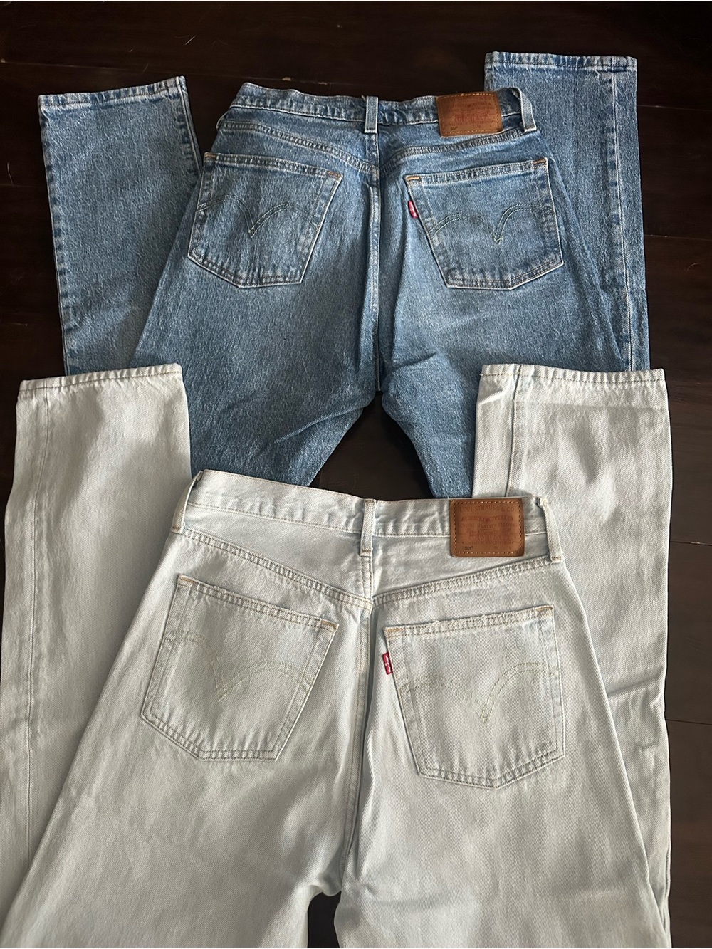 Levi's Women's Straight Jeans — Light Blue & Off-White